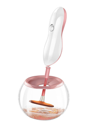 Fyufy Automatic Makeup Brush Cleaner Device, White/Pink