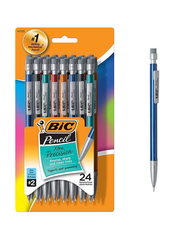 

Bic 24-Piece Xtra Precision Pencil Set, 0.5mm, Multicolour