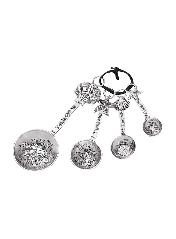 

Ganz 4-Piece Metal Measuring Spoon Set, Silver