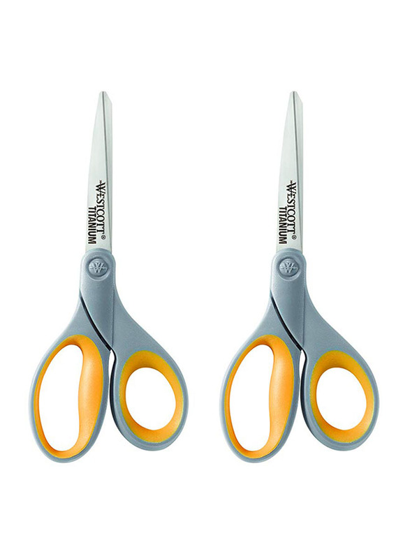 

Westcott 13901 Titanium Straight Scissors, 8-inch, 2-Piece, Grey