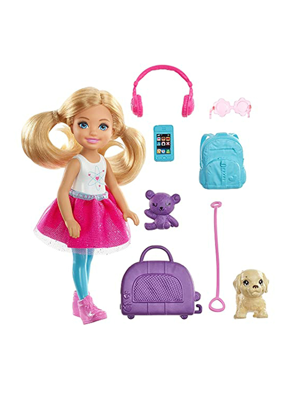 

Barbie Travel Chelsea Doll, Multicolor, Ages 3+