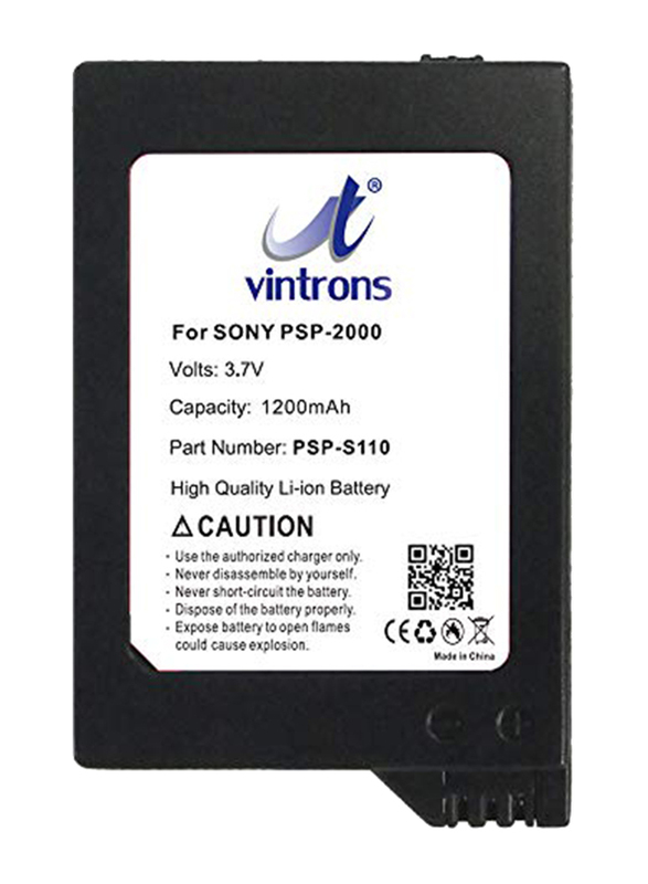 

Vi Vintrons Replacement Battery for Sony PSP-3004, PSP-S110, Black