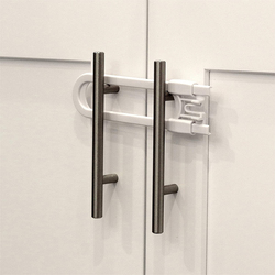Jool Baby Products U Shape Sliding Safety Latch Lock for Kids, White