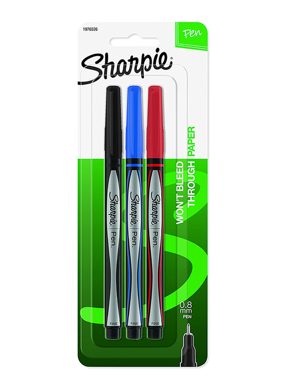 

Sharpie 3-Piece Ballpoint Pens Set, 0.8mm, 1976526, Multicolour