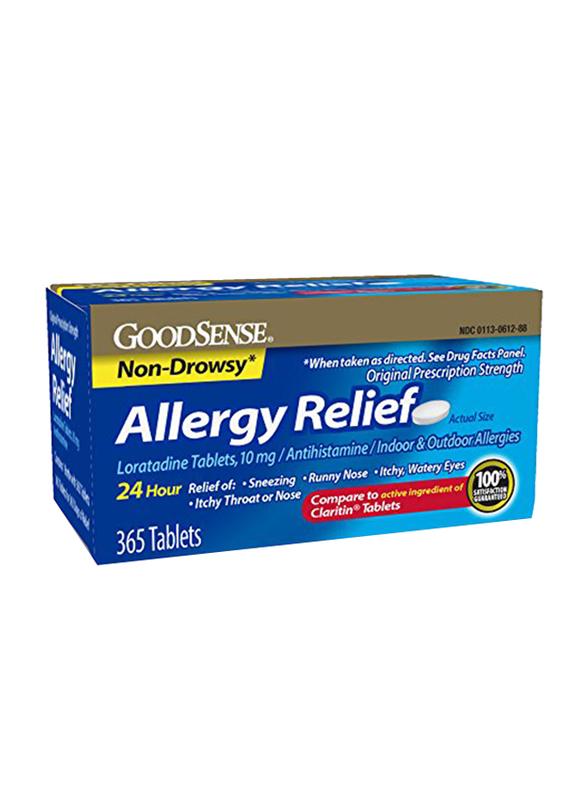 

Good Sense Allergy Relief Antihistamine Loratadine Tablets, 10mg, 365 Capsules