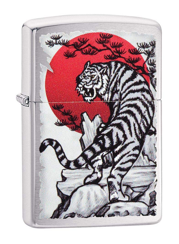 

Zippo Asian Tiger Design Pocket Lighter, Silver