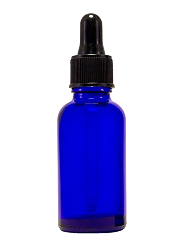 

CosChemSupply Glass Boston Round Bottle with Glass Dropper, 1oz, 6 Pieces, Cobalt Blue