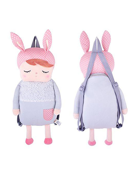 

Me Too Cartoon Bunny Plush Girl School Backpack Bag for Girls, Pink/Blue