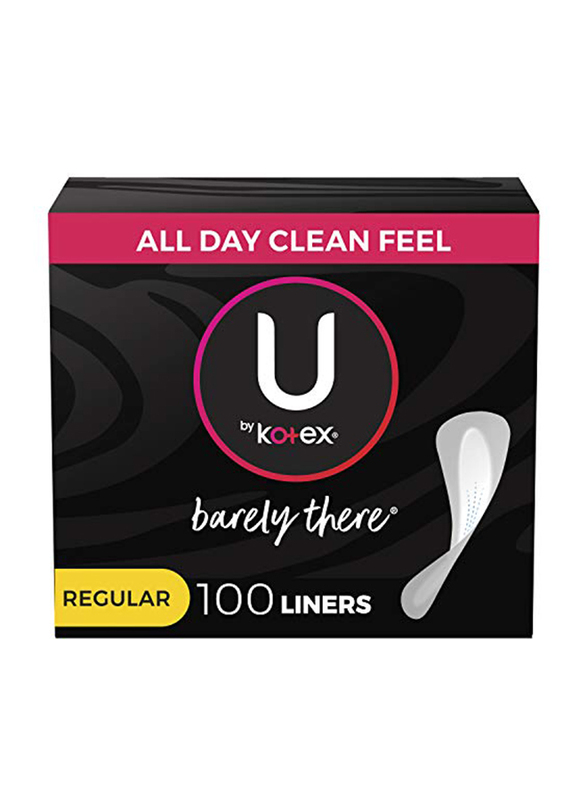 

U by Kotex Barely Light Absorbency There Thin Panty Liners, 100 Piece