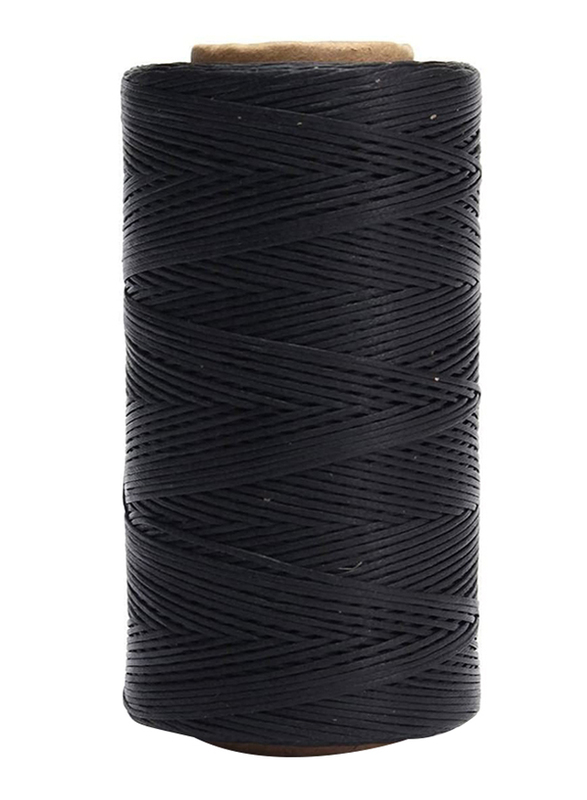 

Nykkola Waxed 150D 1mm Leather Hand Stitching Sewing Thread, 284 yard, Black