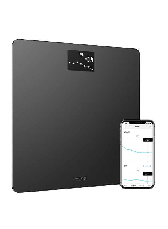 

Withings BMI Body Smart Weight Wi Fi Digital Scale, Black