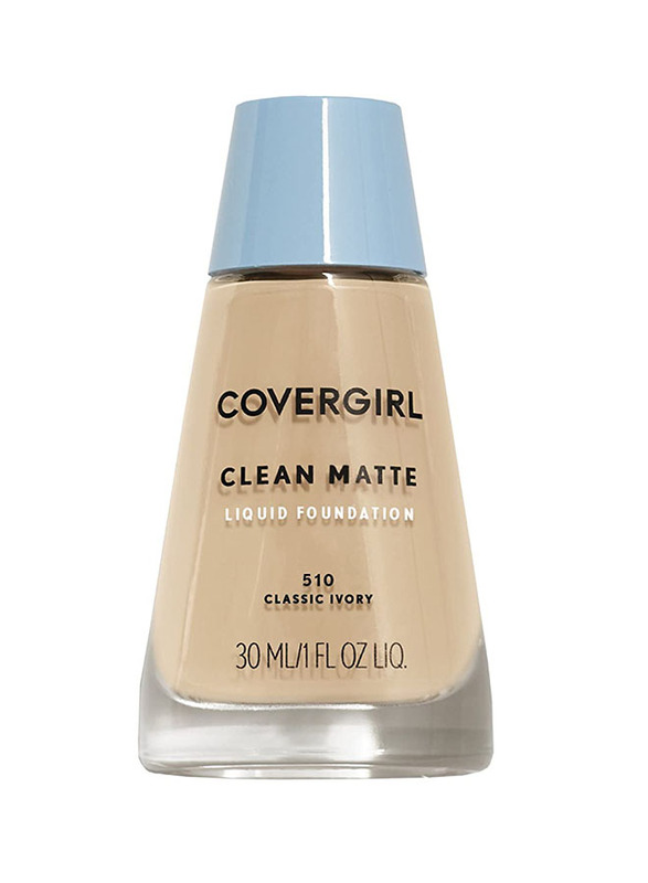 

Covergirl Clean Matte Liquid Foundation, 1oz, 510 Classic Ivory, Beige