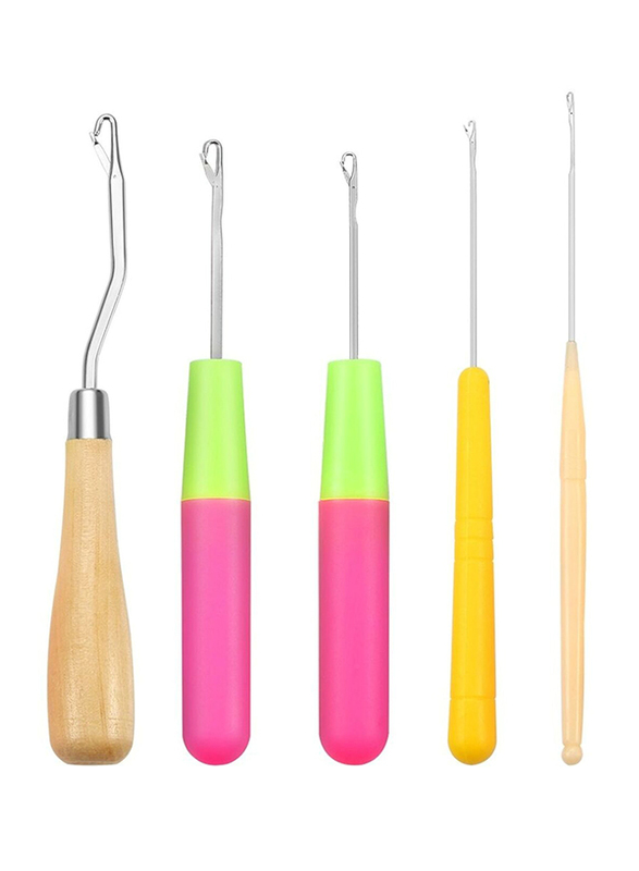 

PP Opount Bent Latch Crochet Needle Hook Set, 5 Pieces, Multicolour