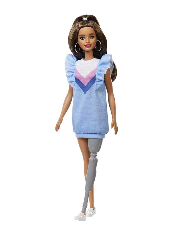 

Barbie Long Brunette Hair and Prosthetic Leg Fashionistas Doll, Ages 3+, Multicolour