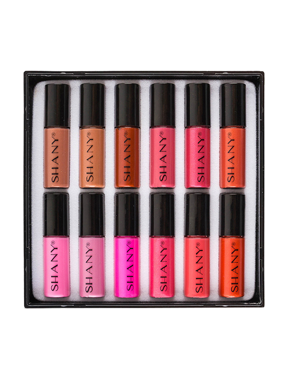 

Shany All That She Wants Pearl and Shimmer Mini Lip Gloss Set, 12 Pieces, Multicolour