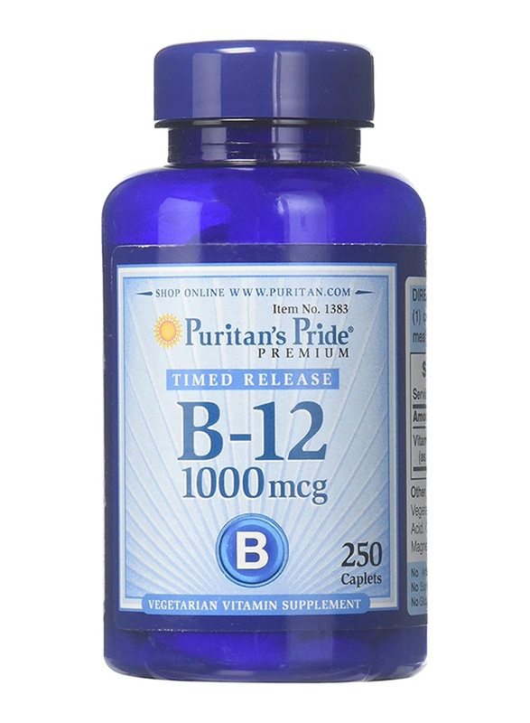 

Puritans Pride Vitamin B-12 Timed Release Dietary Supplement, 1000mcg, 250 Capsules