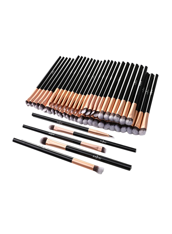 

Anjou 50-Piece Eye Makeup Brush Set, Black/Gold