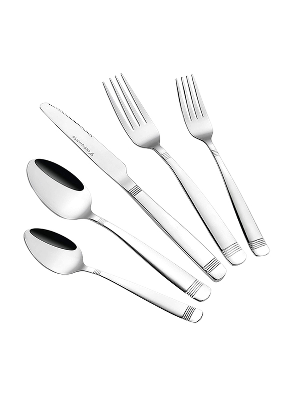 

Dokaworld 20-Piece 18/10 Stainless Steel Flatware Set, Silver