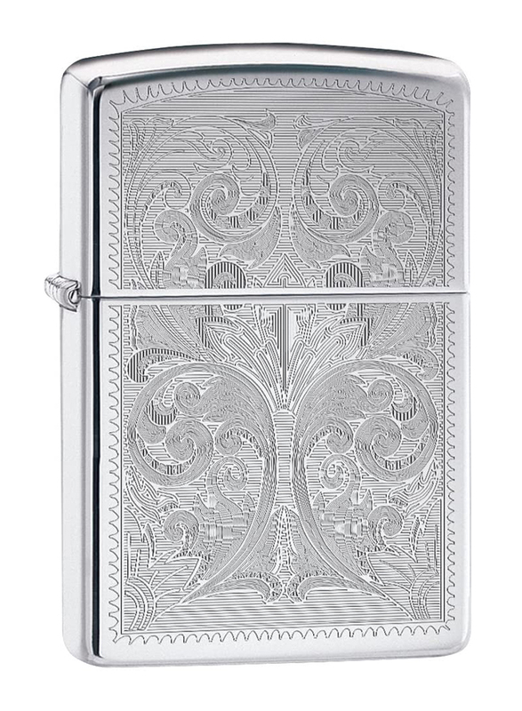 

Zippo Custom Ornate Design Engraved Lighter, Chrome Silver