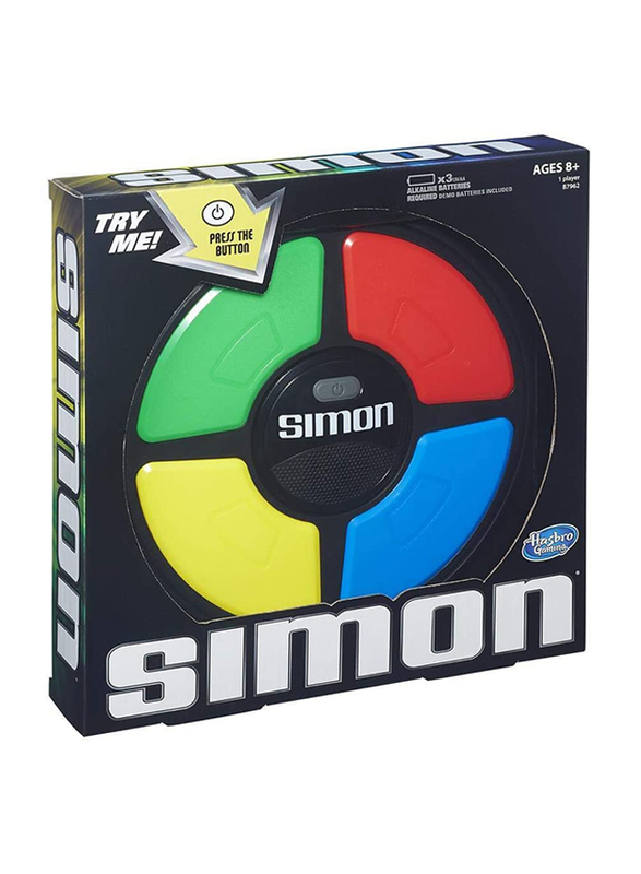 

Simon Electronic Memory Game, Ages 8+, Multicolour