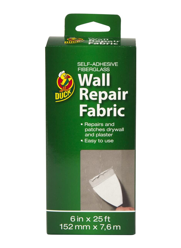 

Duck Self Adhesive Drywall Repair Fabric Roll, 282084, White