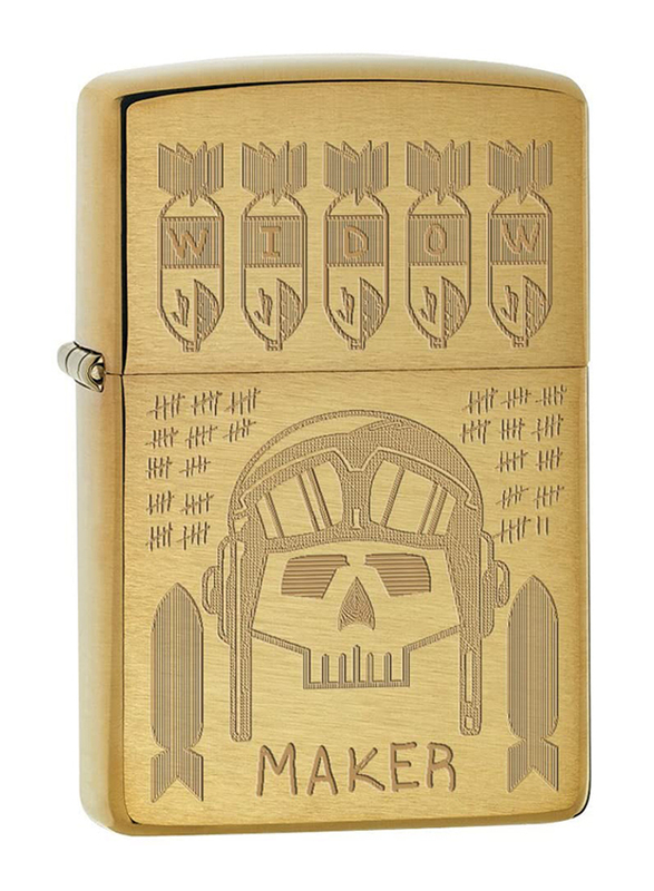 

Zippo 77385 Widow Maker Trench Art Pocker Lighter, Brushed Brass