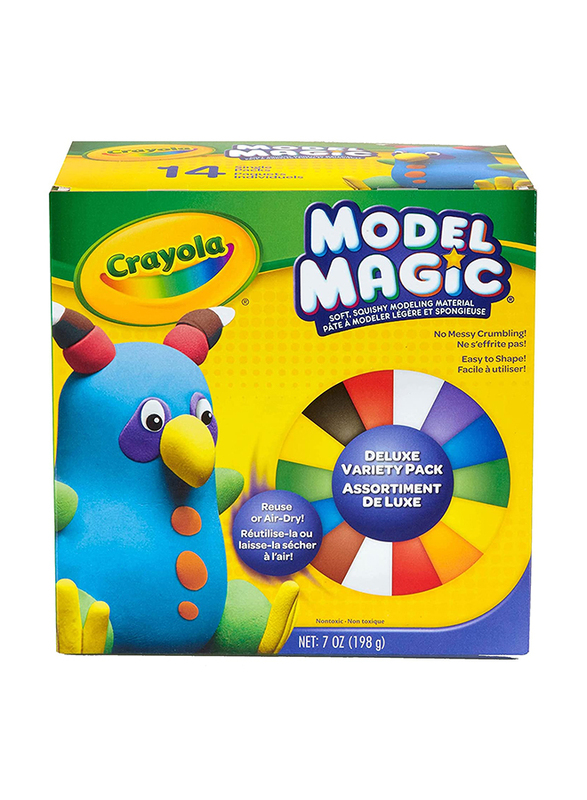 

Crayola Model Magic Modelling Deluxe Craft Clay Set, 14 Pieces, Ages 5+, Multicolour