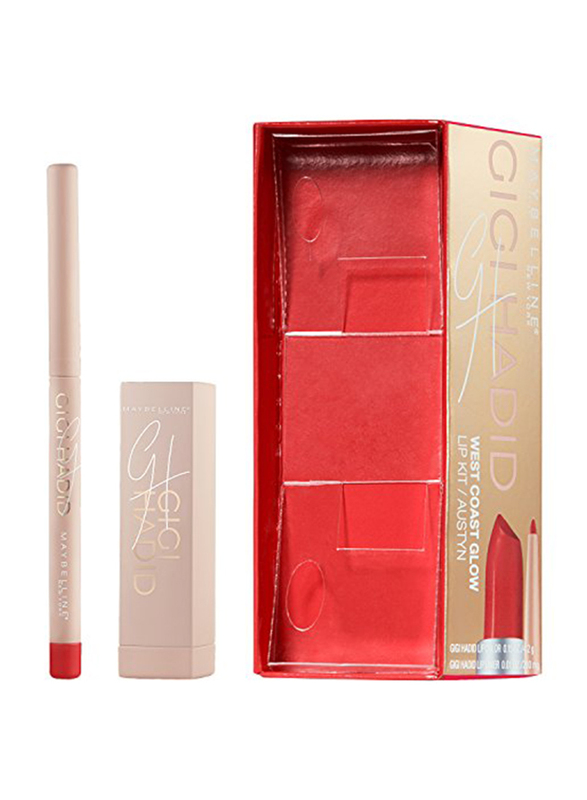 Maybelline New York Gigi Hadid Lipstick and Lip Liner Kit, Red