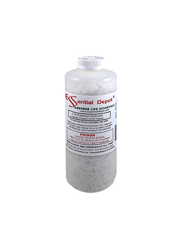 

Essential Depot 907g Potassium Hydroxide Flakes KOH, White