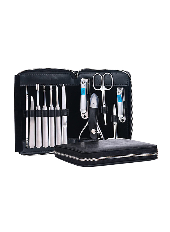 

Esup Stainless Steel Manicure Pedicure Nail Clipper Set, 12 Pieces, Silver