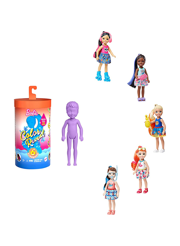 

Barbie Chelsea Color Reveal Dolls Assorted Set, 6 Pieces, Ages 5+, Multicolour