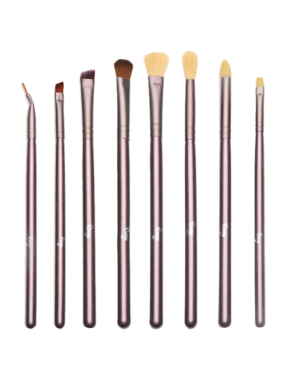 

Qivange Eye Brush Set, 8 Pieces, Coffee Gold