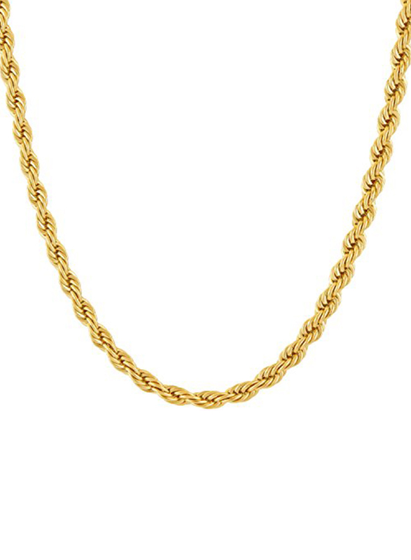 

Lifetime Jewelry Gold Plated Chain Necklace Unisex with No Stone, Gold