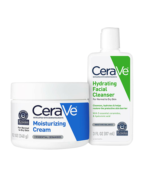 

Cerave Moisturizing Cream and Hydrating Face Wash Cleanser, 2 Piece