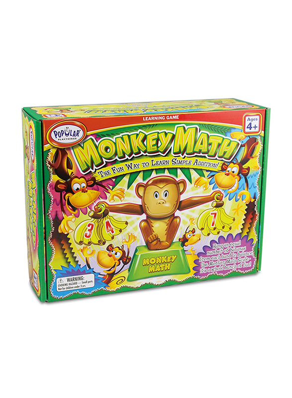 

Popular Playthings 16-Piece Monkey Math Board Game, 4+ Years