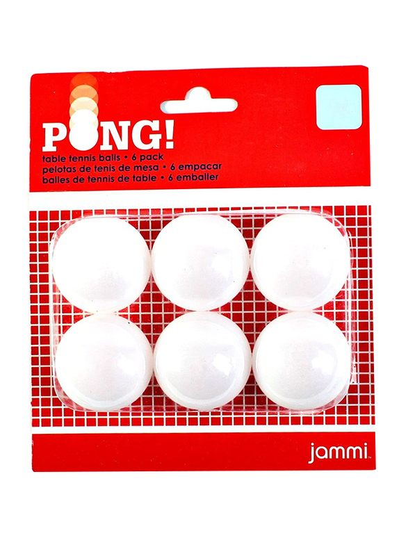 

Jammi Ping Pong Table Tennis Balls, 6 Pieces, White