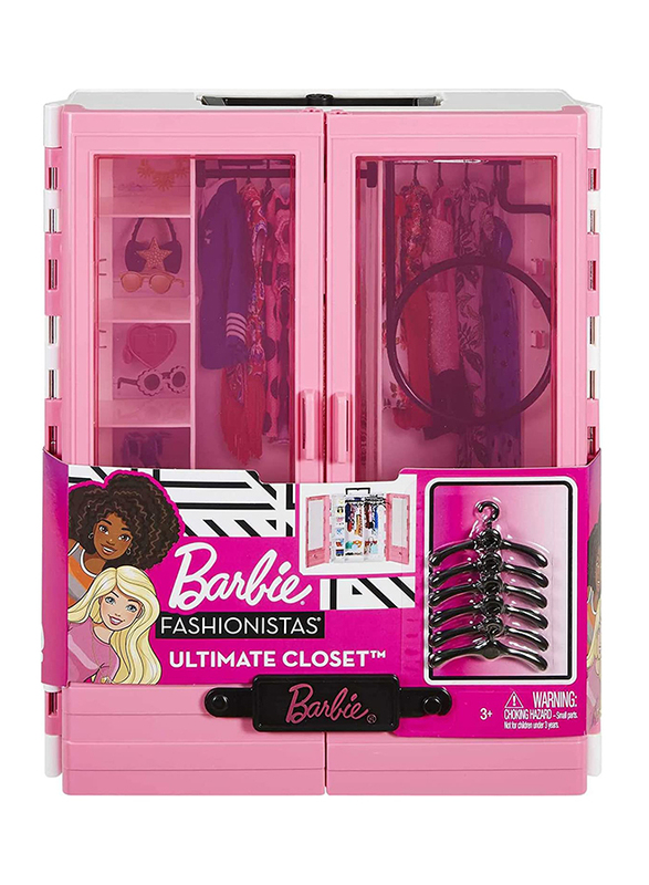 

Barbie Fashionistas Ultimate Closet Portable Fashion Toy Set, Ages 3+, Multicolour
