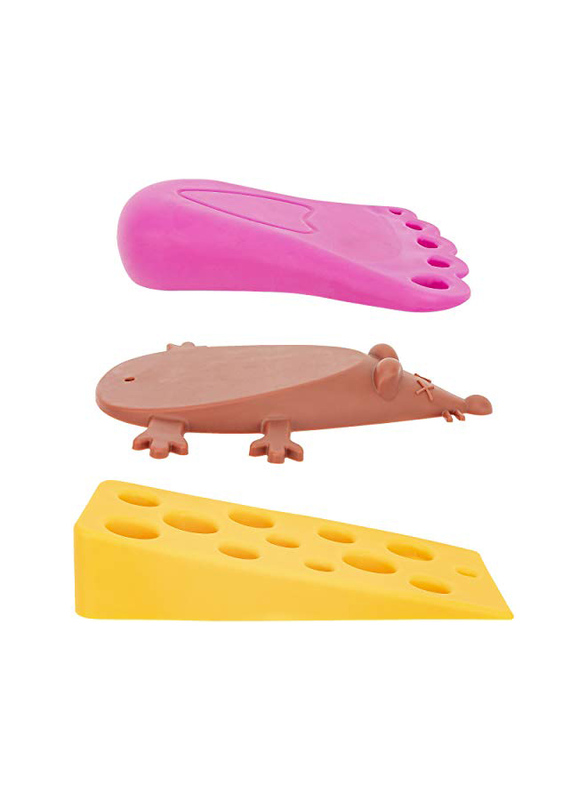 

Fairly Odd Novelties Funny Wedge Cartoon Gag Door Stopper Set, Multicolour