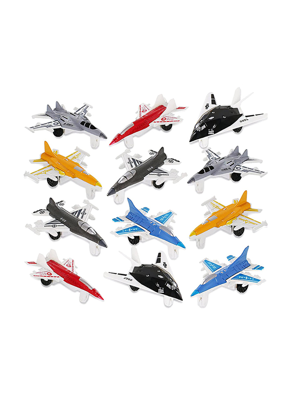 

Liberty Imports Mini Diecast Metal Fighter Jets Air Force Set, 12 Pieces, Ages 3+