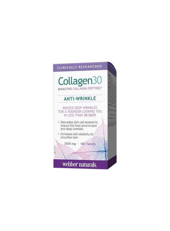 

Webber Naturals Collagen 30 Anti-Wrinkle, 2500mg, 180 Tablets