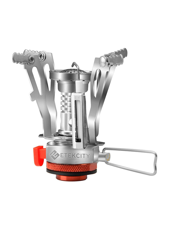 

Etekcity Ultralight Portable Outdoor Backpacking Camping Stove with Piezo Ignition, Orange/Silver