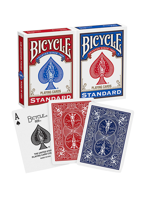 

Bicycle Standard Index Playing Cards Set, 2 Pieces, Ages 8+, Red/Blue