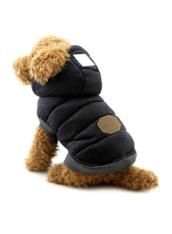 

Selmai Fleece Dog Hoodie Winter Coat for Small Boy Dog Cat Puppy, Extra Large, Blue