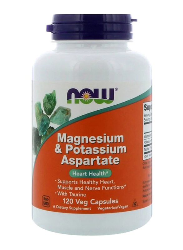 

Now Foods Magnesium and Potassium Aspartate Dietary Supplement, 2 x 120 Capsules