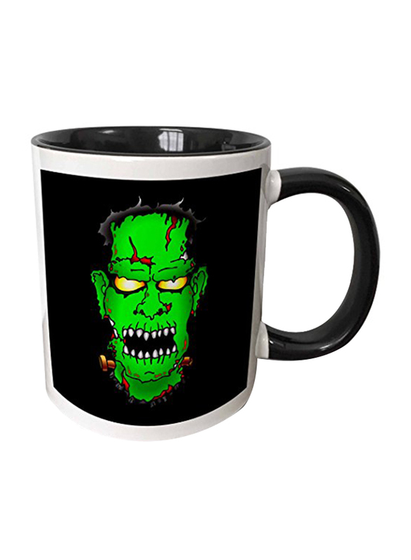 

3dRose 11oz Mark Grace Monsters Halloween Mugs, Black/White