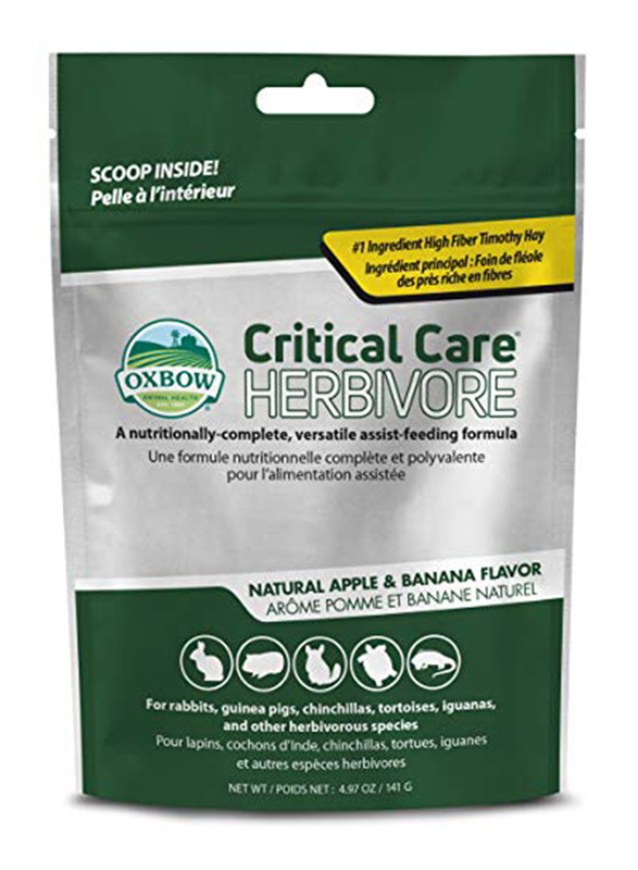 

Oxbow Animal Health Critical Care Herbivore Apple and Banana Flavor Rabbit Dry Food, 141g