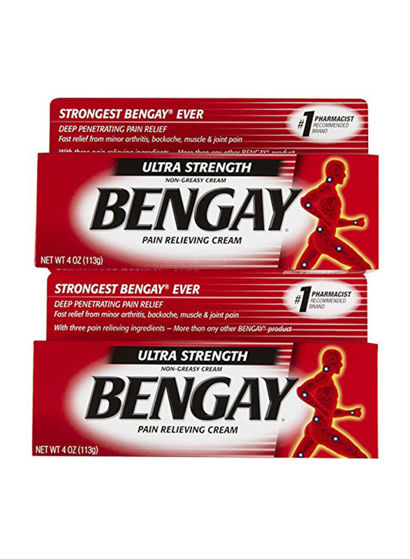 

Bengay Ultra Stength Pain Relieving Cream Non Greasy Ultra Strength, 2 Pieces