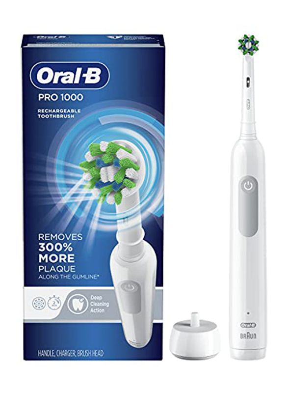 

Oral-B Pro 1000 Power Rechargeable Electric Toothbrush, White