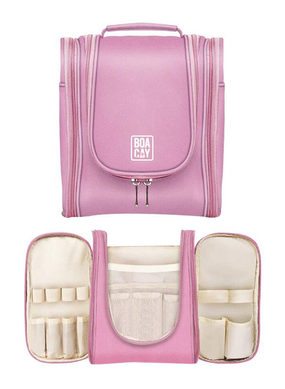 

Boacay Premium Hanging Travel Toiletry Cosmetic Bag, Pink