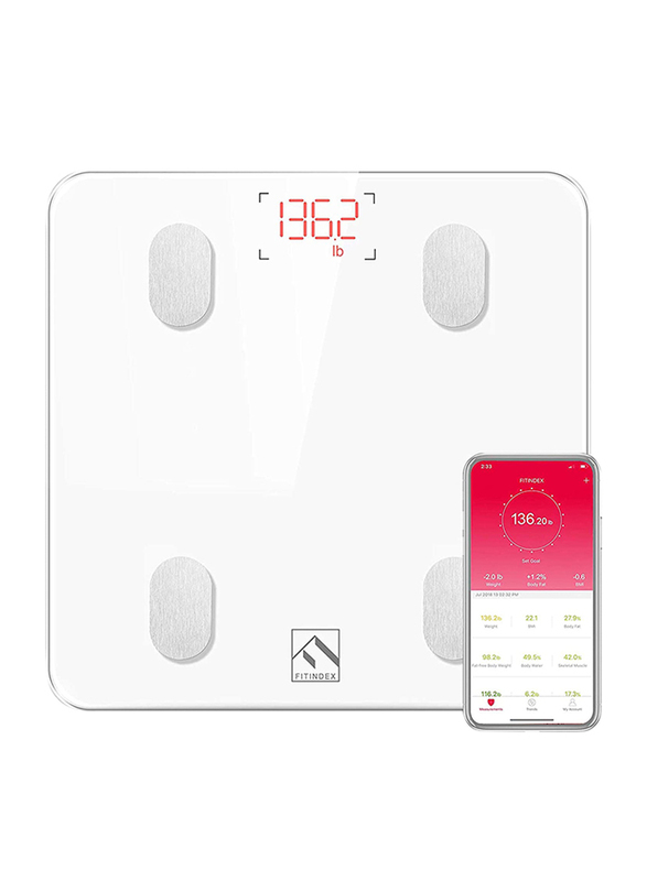 

Diniva Bluetooth Body Fat Scale, Silver